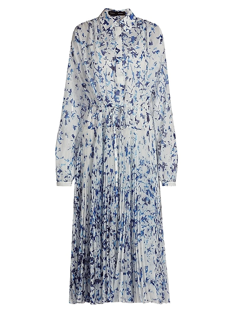 Jones Printed Crinkle Chiffon Shirtdress