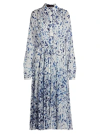 Jones Printed Crinkle Chiffon Shirtdress