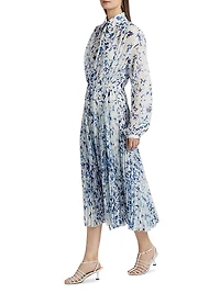 Jones Printed Crinkle Chiffon Shirtdress