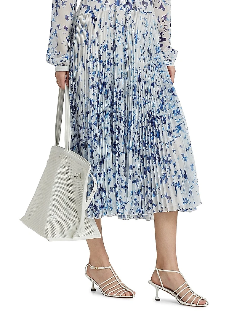 Jones Printed Crinkle Chiffon Shirtdress
