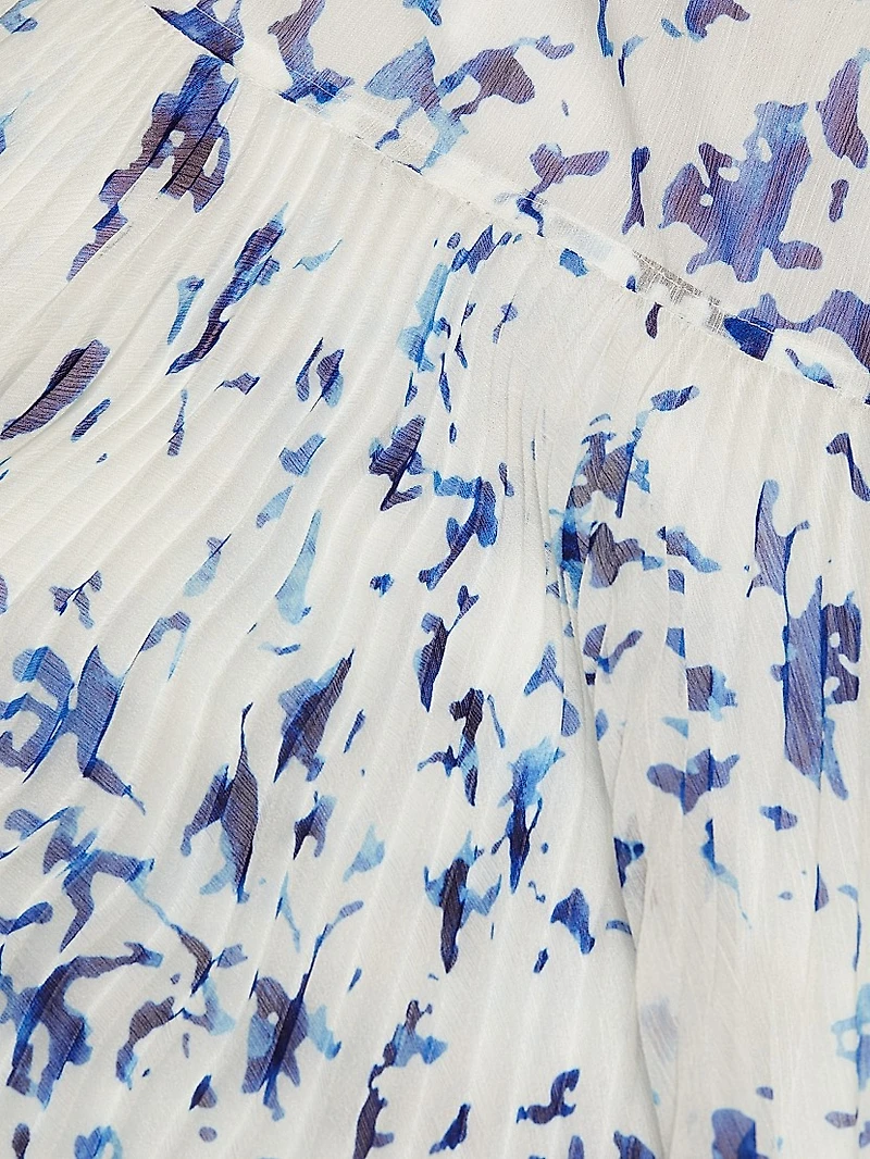 Jones Printed Crinkle Chiffon Shirtdress