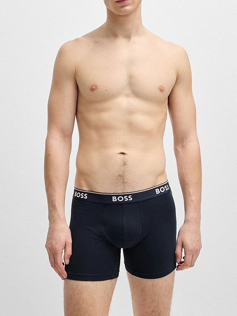 Three-Pack of Stretch-Cotton Boxer Briefs