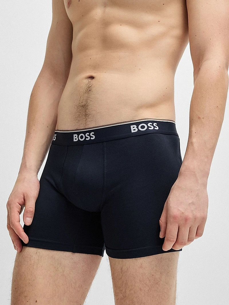 Three-Pack of Stretch-Cotton Boxer Briefs