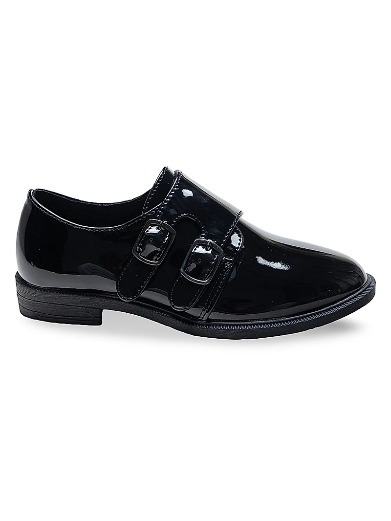 Patent Double Monk Strap Dress Shoes