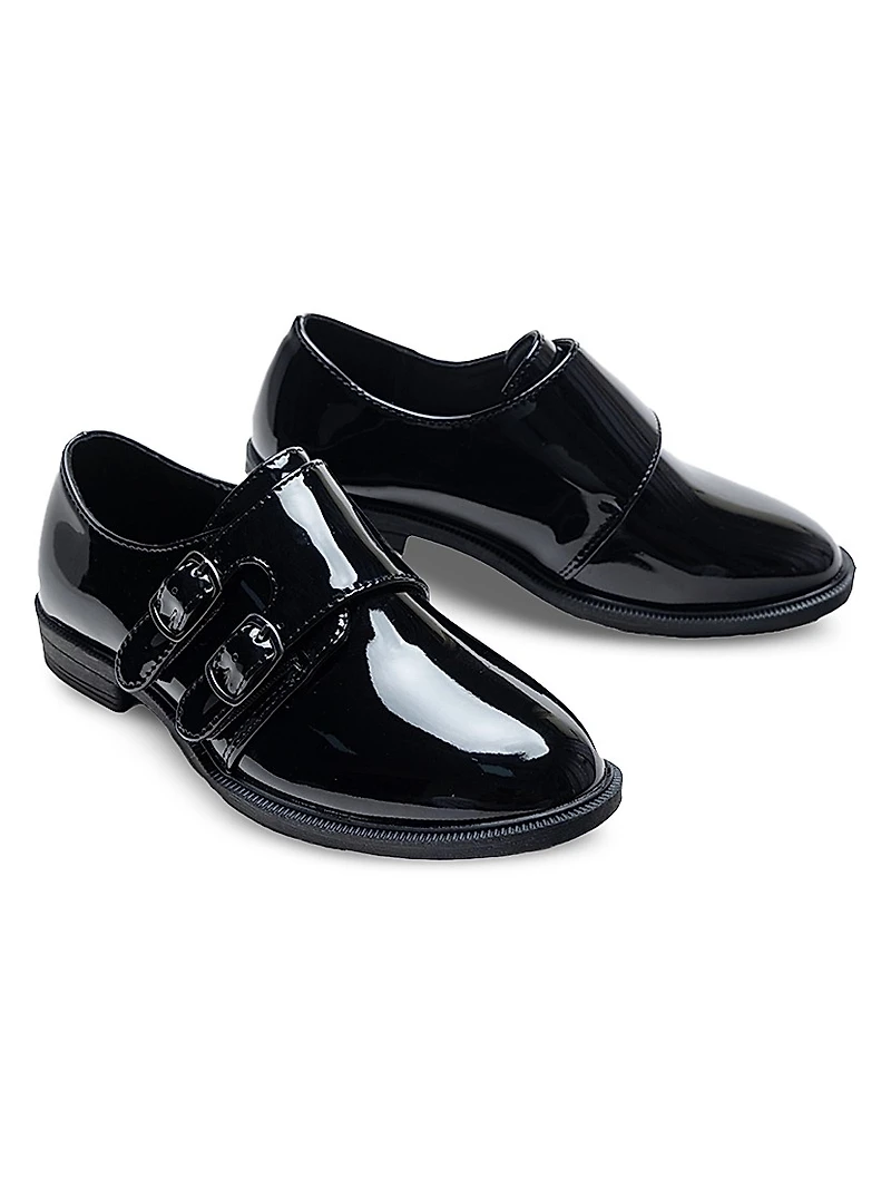 Patent Double Monk Strap Dress Shoes