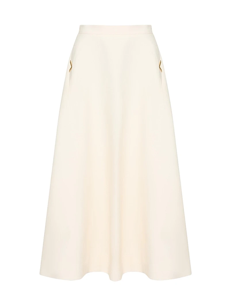 Crepe Couture Midi Skirt
