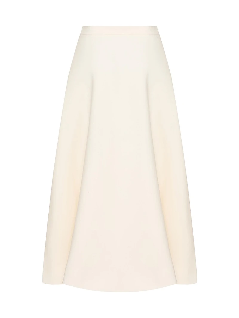 Crepe Couture Midi Skirt