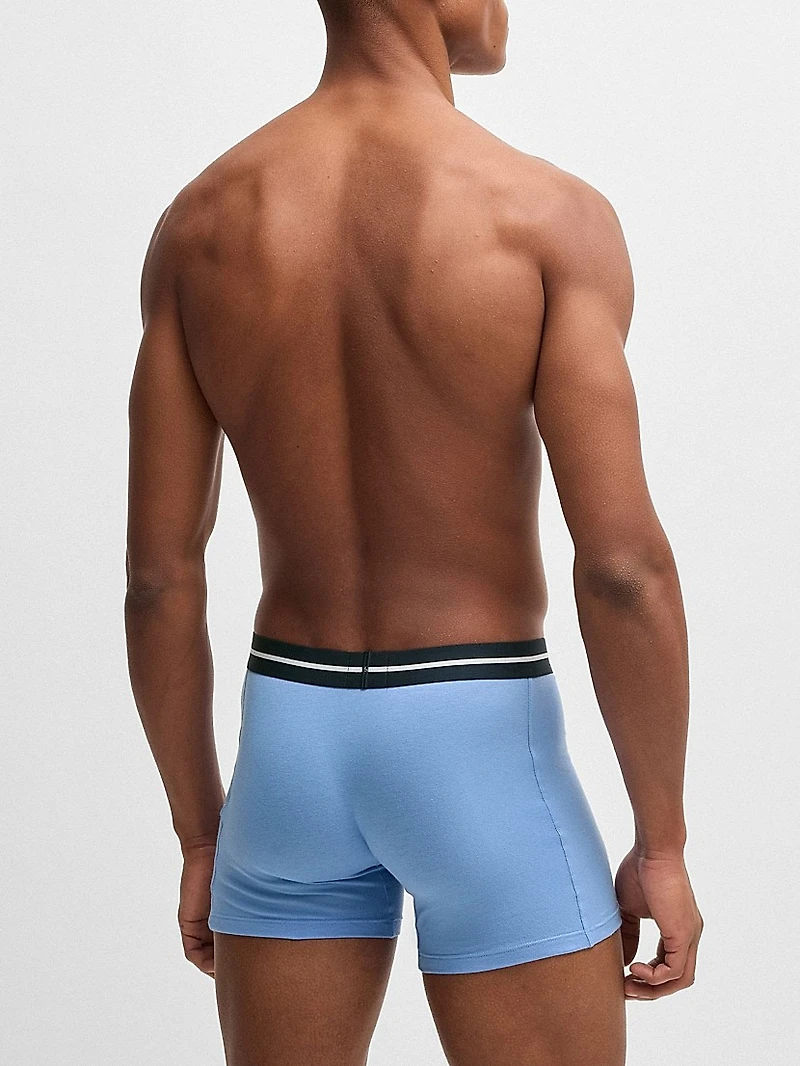 Three-Pack of Boxer Briefs with Logo Stripe Waistbands