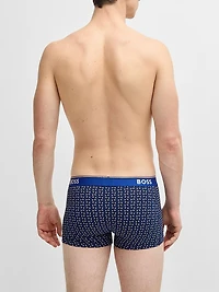 Three-Pack of Logo-Waistband Trunks Stretch Cotton