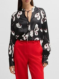 Relaxed-Fit Blouse with Tulip Print