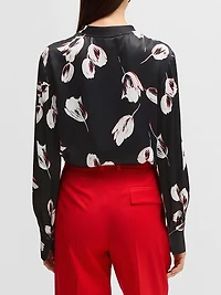 Relaxed-Fit Blouse with Tulip Print