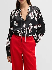 Relaxed-Fit Blouse with Tulip Print
