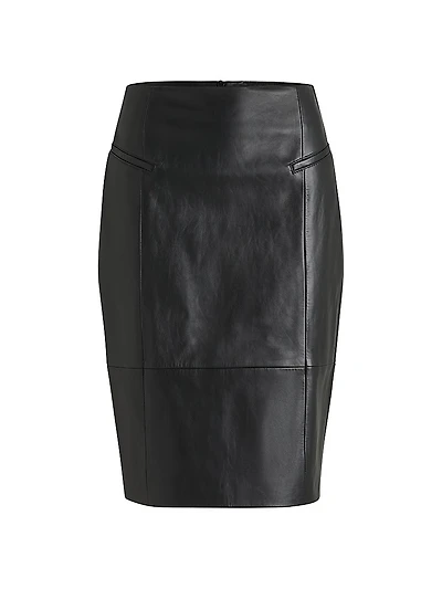 Pencil Skirt Lustrous Leather