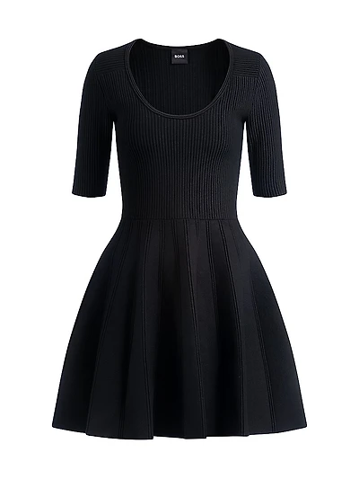 Knitted Dress Ottoman-Structured Stretch Fabric