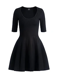 Knitted Dress Ottoman-Structured Stretch Fabric