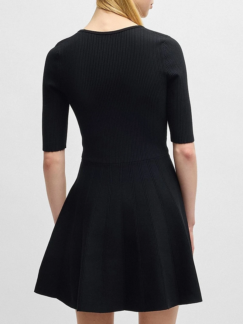 Knitted Dress Ottoman-Structured Stretch Fabric