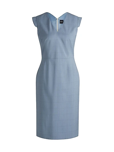 Business Dress Checked Wool