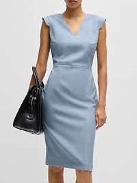 Business Dress Checked Wool