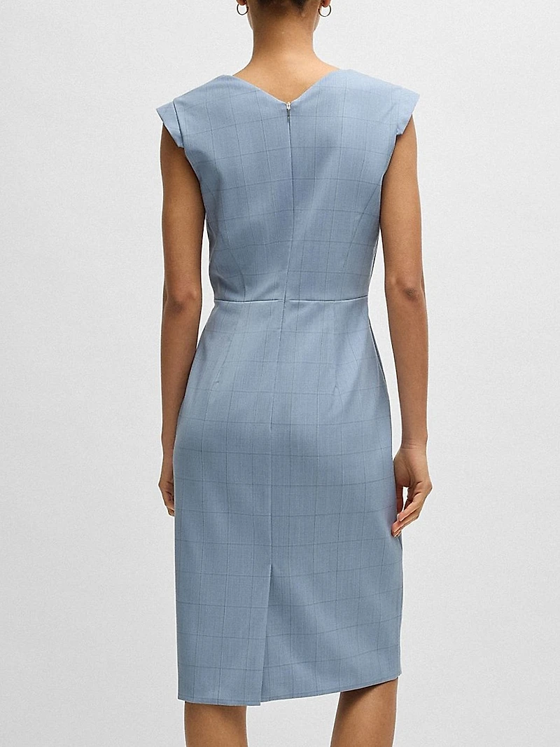 Business Dress Checked Wool