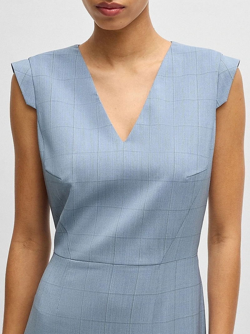 Business Dress Checked Wool