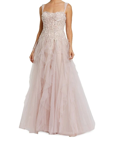 Prom Tulle Bustier Fit & Flare Gown