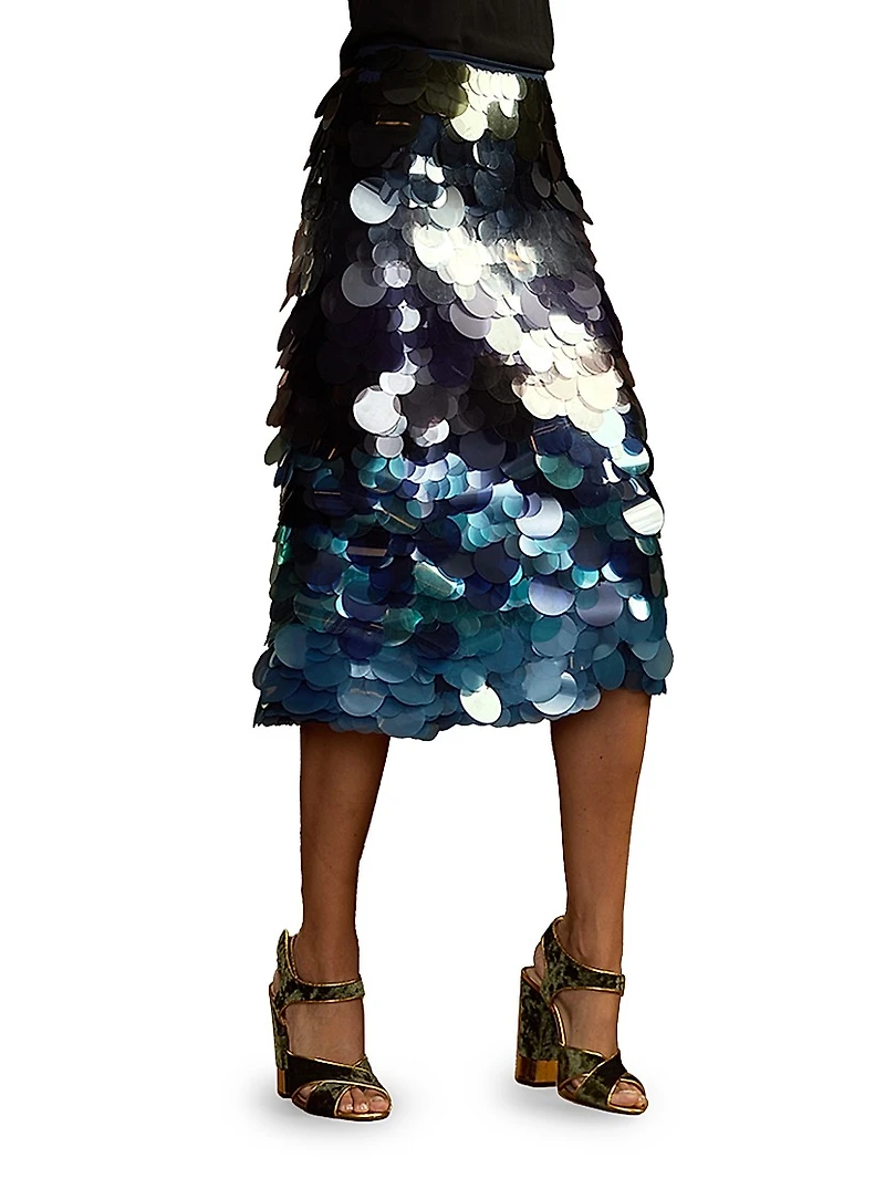 Aurora Paillette Midi Skirt
