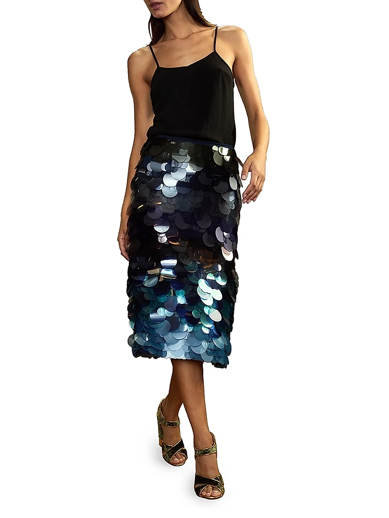 Aurora Paillette Midi Skirt