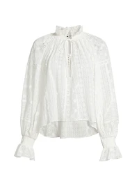 Norah Eyelet Peasant Blouse