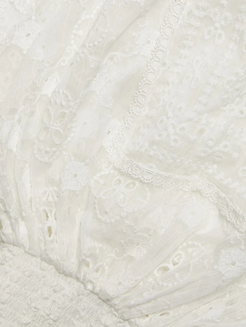 Norah Eyelet Peasant Blouse