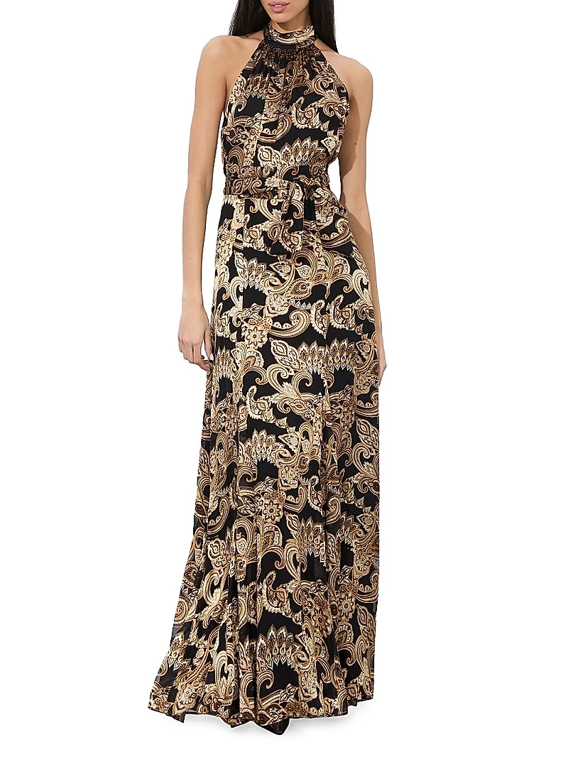 Dita Printed Halter Maxi Dress