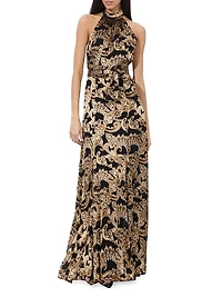 Dita Printed Halter Maxi Dress