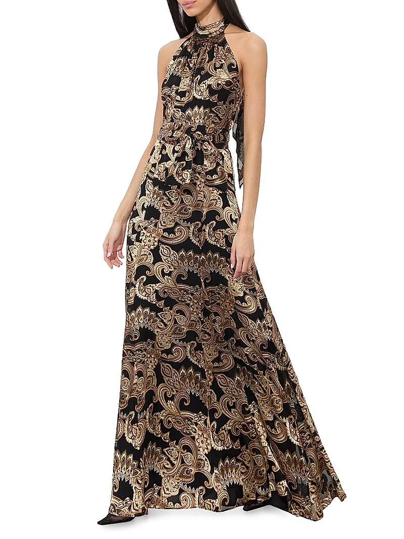 Dita Printed Halter Maxi Dress