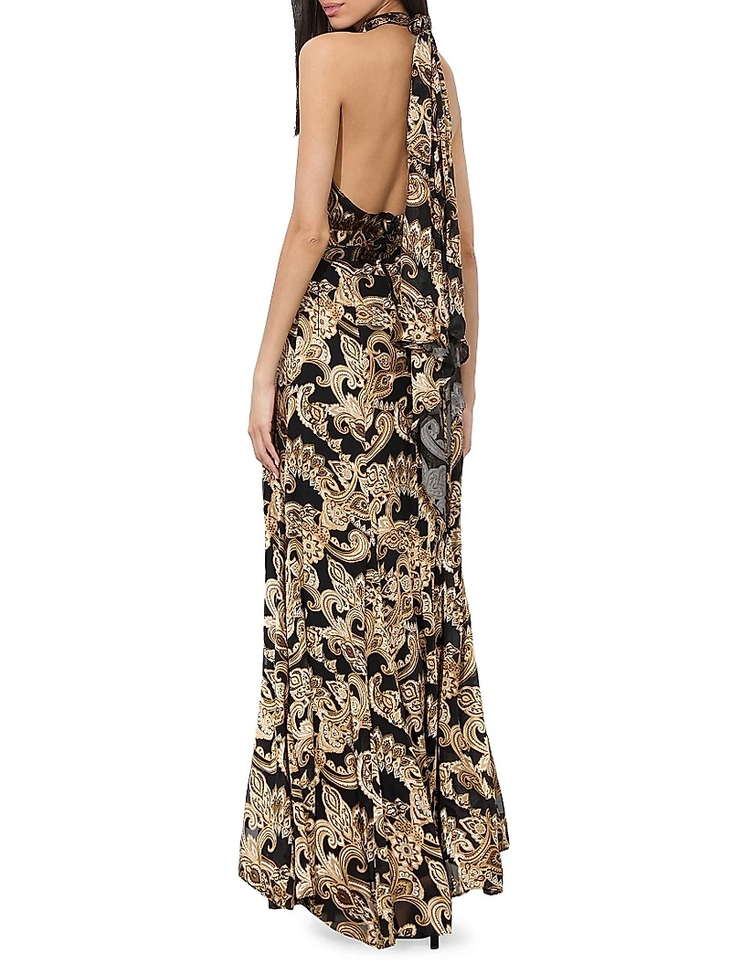 Dita Printed Halter Maxi Dress