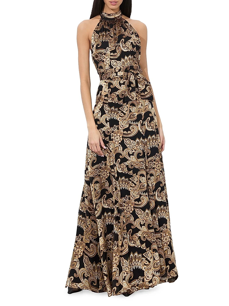Dita Printed Halter Maxi Dress