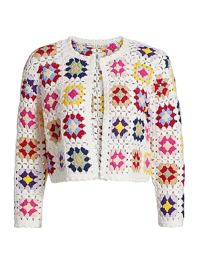 Anderson Granny Square Crocheted Cardigan
