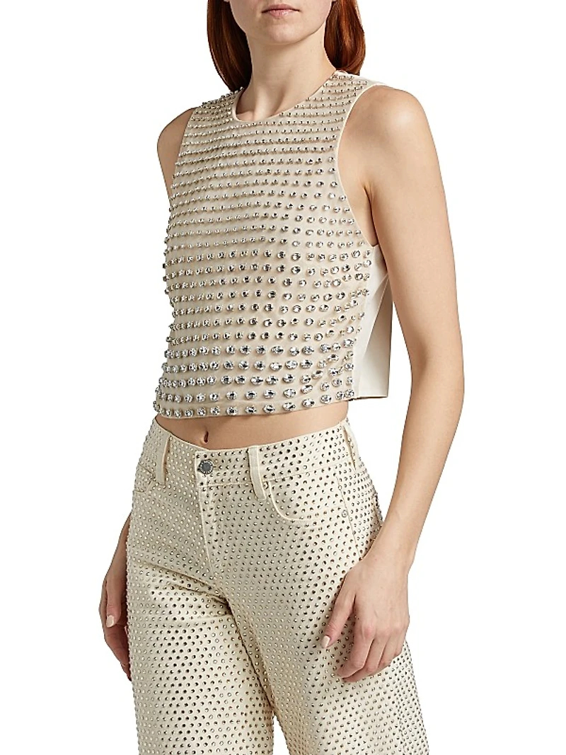 Amal Embellished Boxy Tank