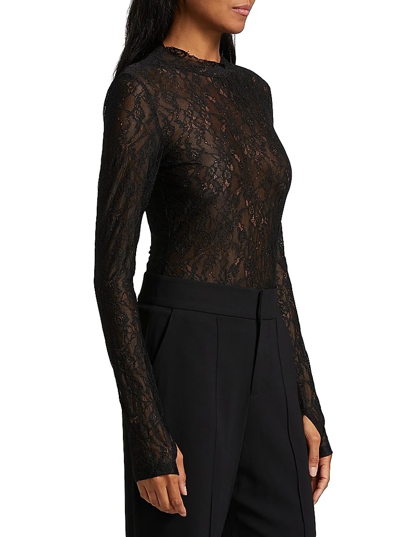 Taeyn Lace Crewneck Bodysuit