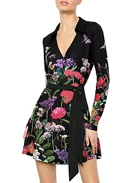 Millicent Floral Tie-Waist Fit & Flare Minidress