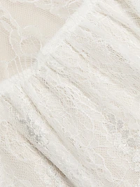 Delia Lace Ruffled Tunic Minidress