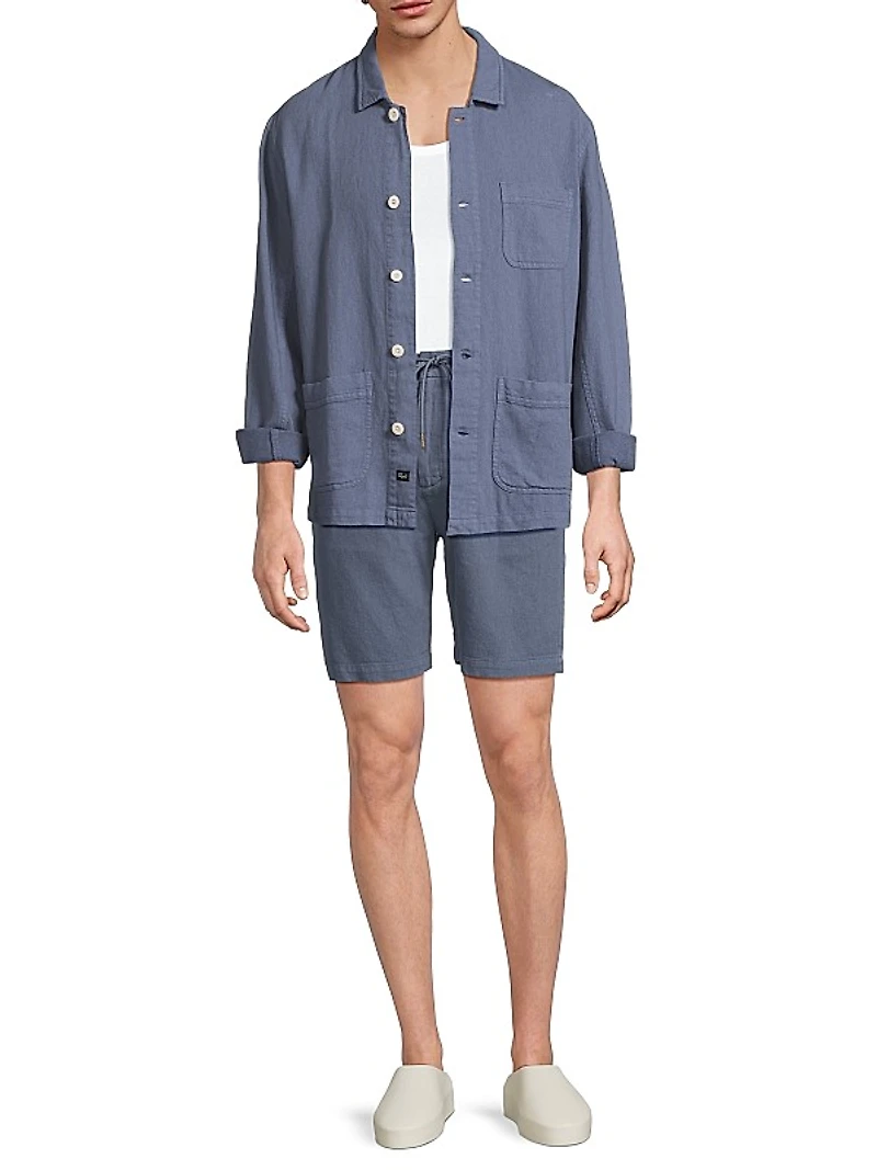 Ambrose Cotton & Linen Utility-Style Coat