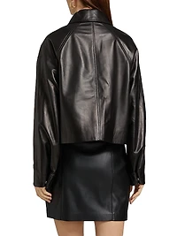 Everli Cropped Leather Jacket
