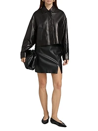 Everli Cropped Leather Jacket