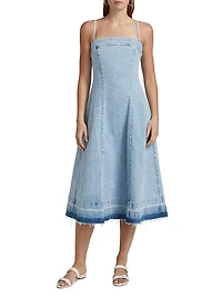 Clarissa Denim A-Line Midi-Dress