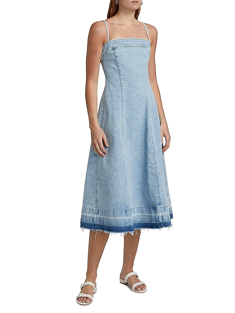 Clarissa Denim A-Line Midi-Dress