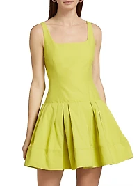 Lucy Fit & Flare Pleated Minidress