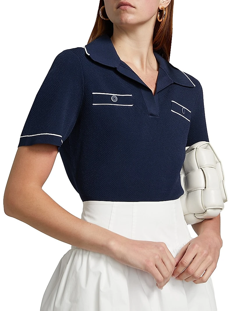 Margaret Cropped Polo Shirt