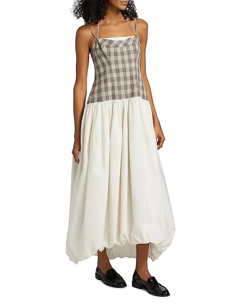 Pfeiffer Checked Bustier Midi-Dress