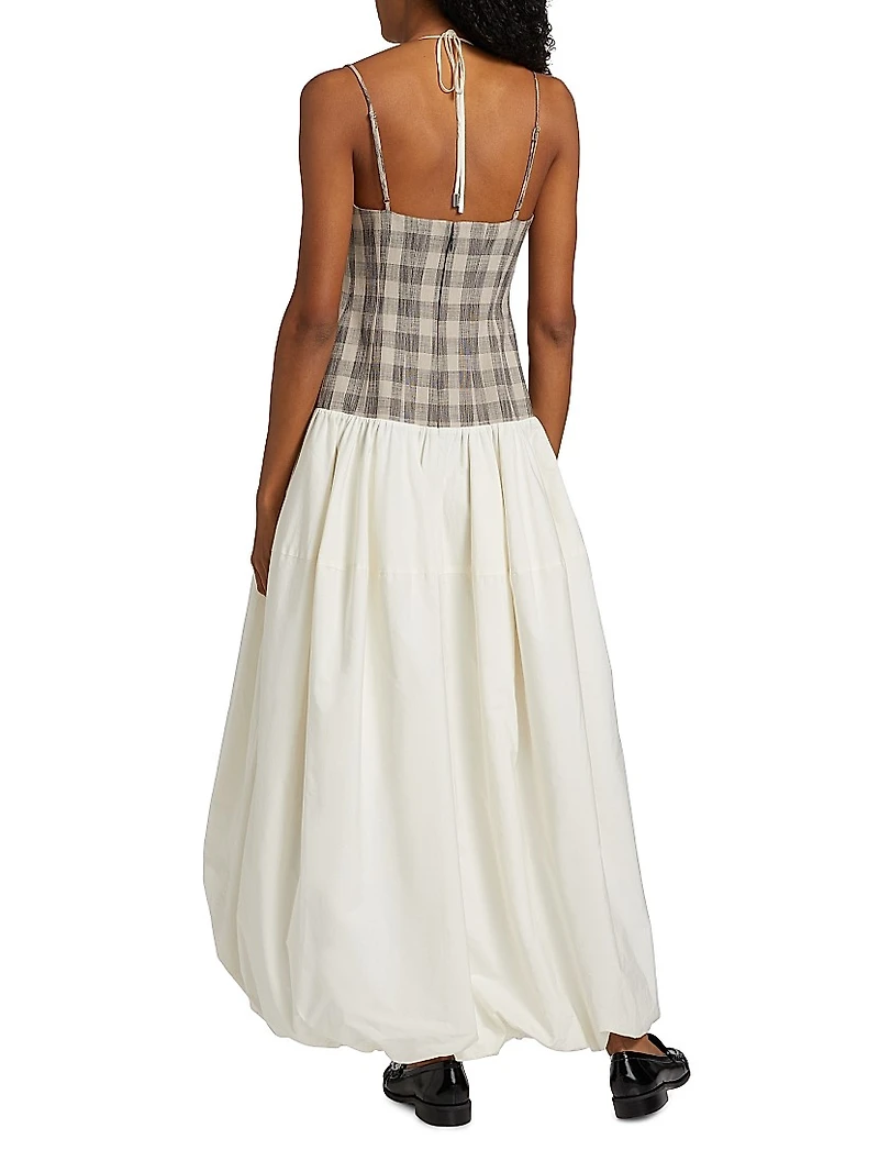 Pfeiffer Checked Bustier Midi-Dress
