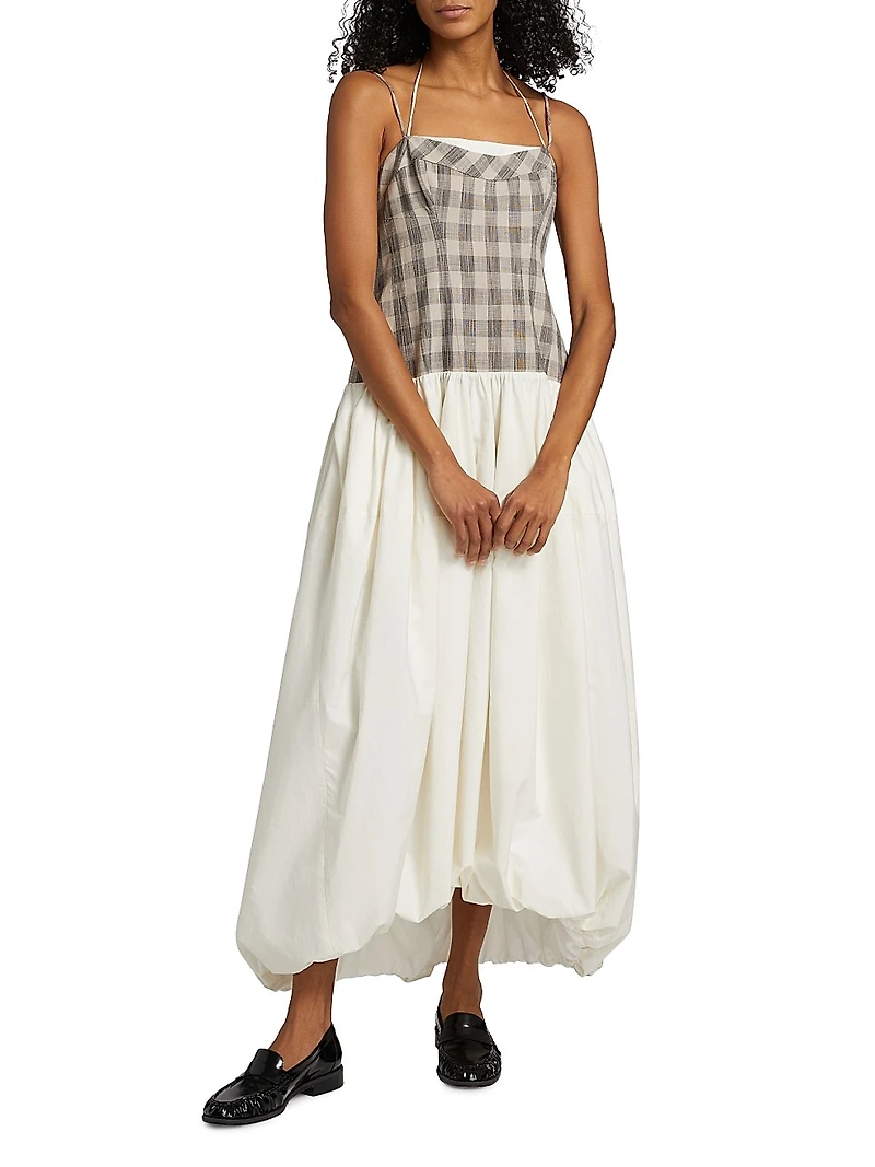 Pfeiffer Checked Bustier Midi-Dress