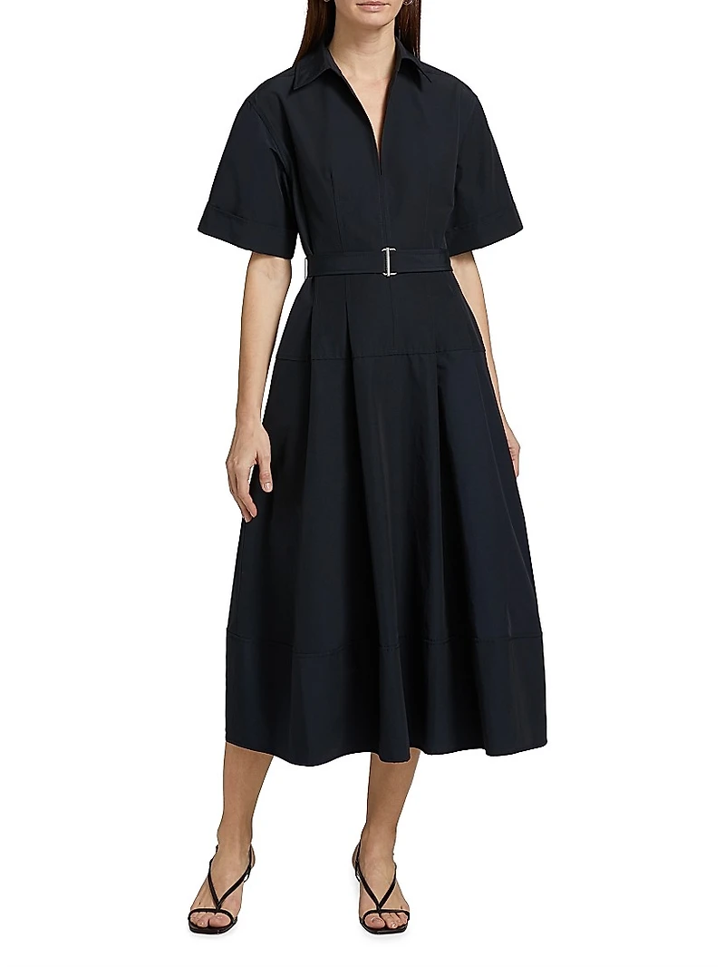 Deanna Belted Midi-Dress